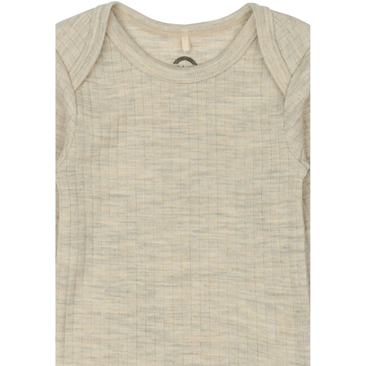 Mikk-Line Melange Offwhite Merino Uld Ls Body