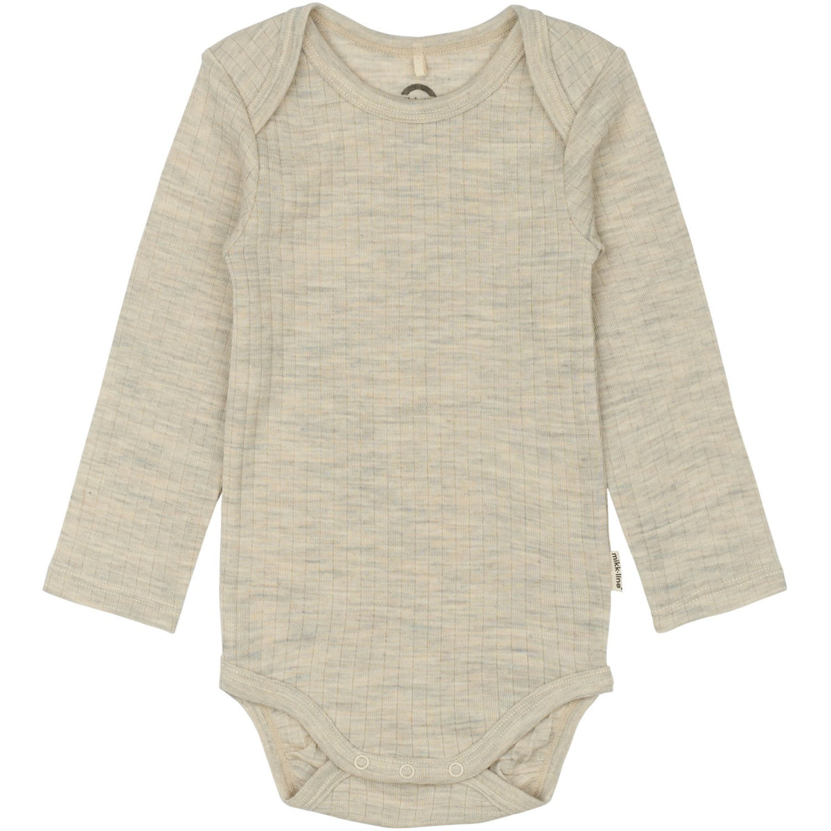 Mikk-Line Melange Offwhite Merino Uld Ls Body