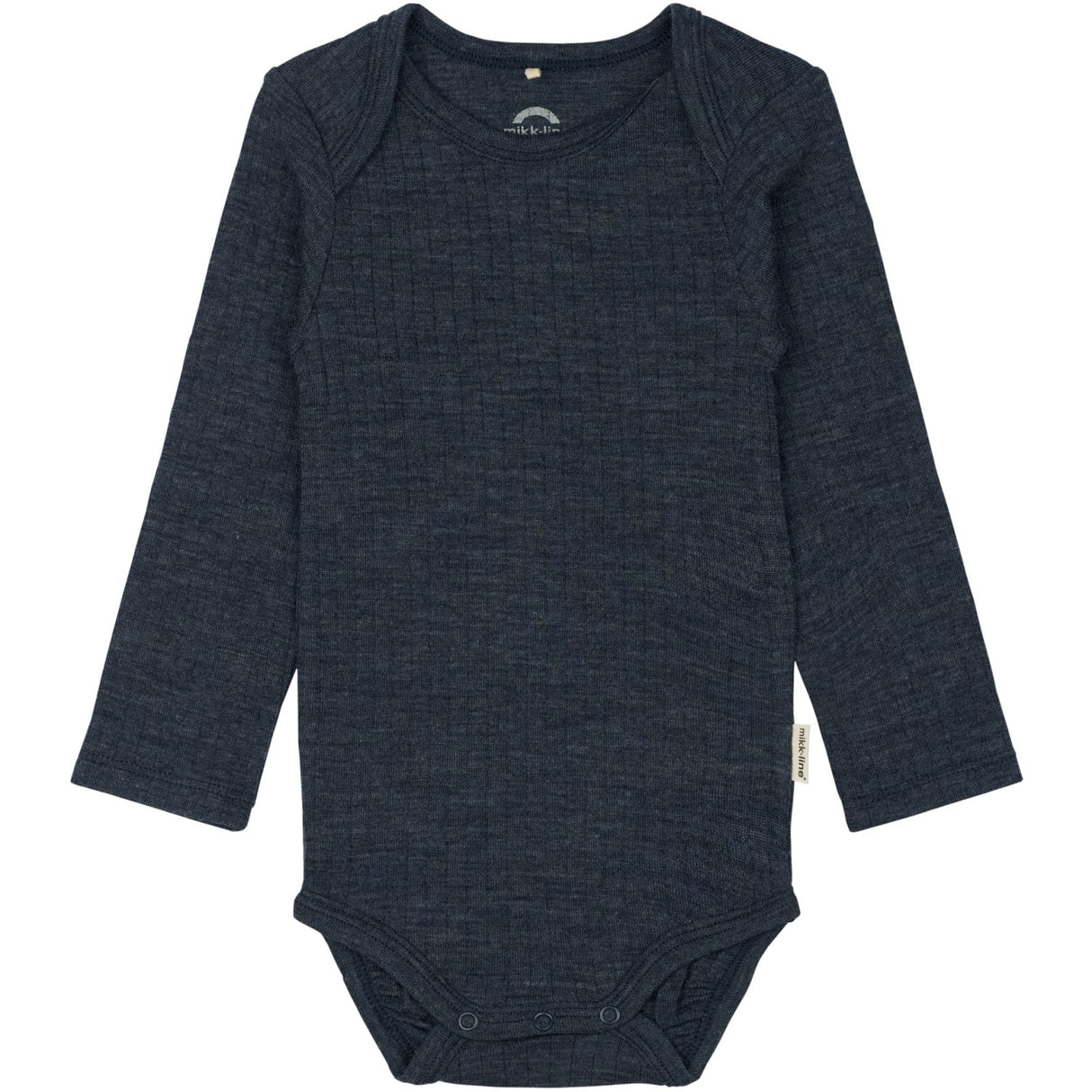 Mikk-Line Melange Blue Nights Merino Uld Ls Body