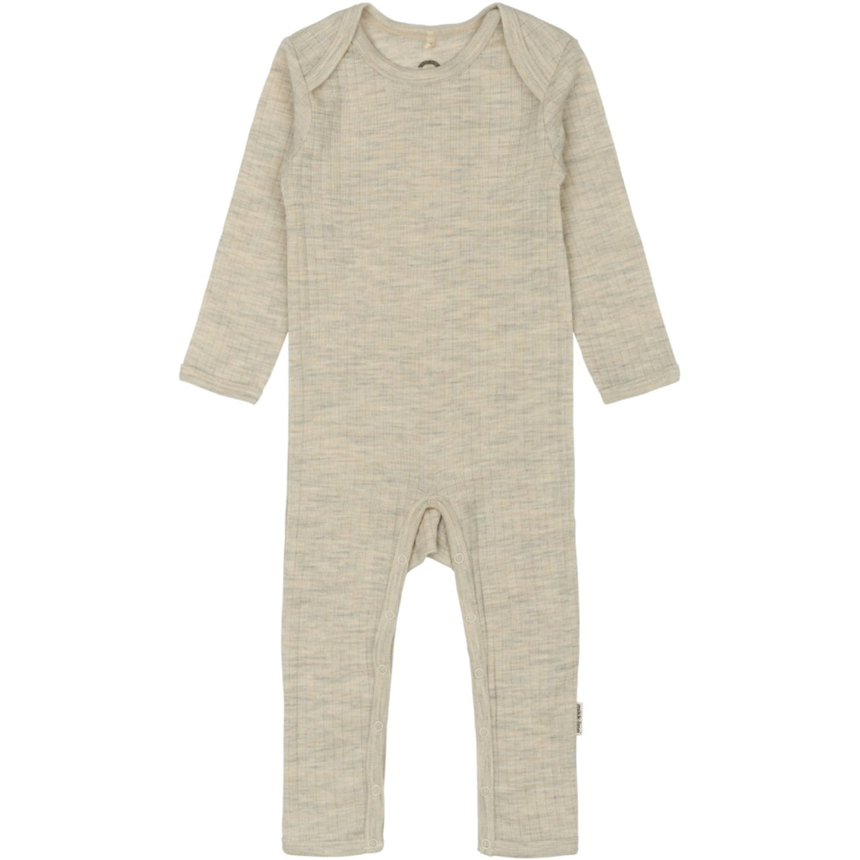 Mikk-Line Melange Offwhite Merino Uld Ls Dragt