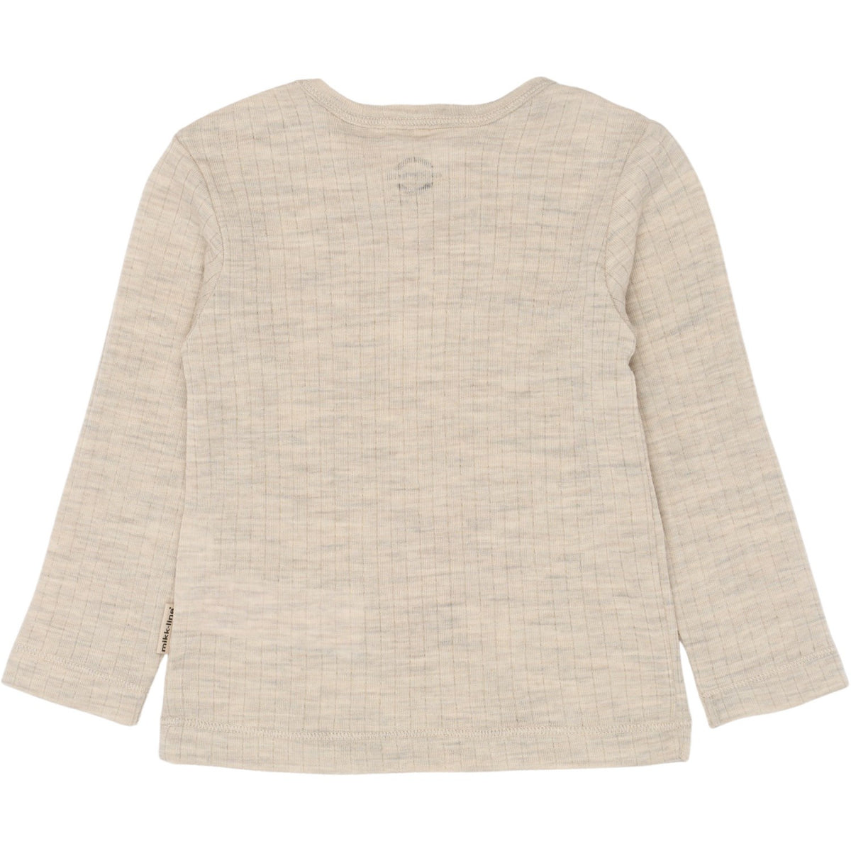 Mikk-Line Melange Offwhite Merino Uld Ls Top