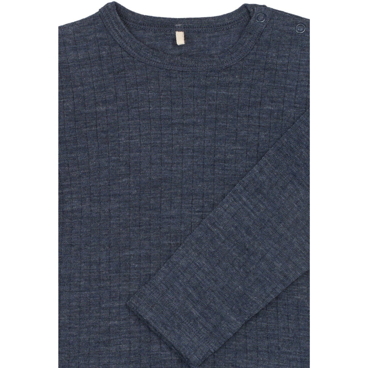 Mikk-Line Melange Blue Nights Merino Uld Ls Top