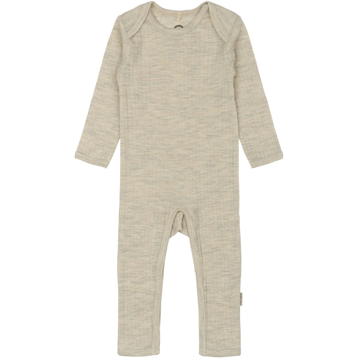 Mikk-Line Melange Offwhite Merino Uld Ls Dragt
