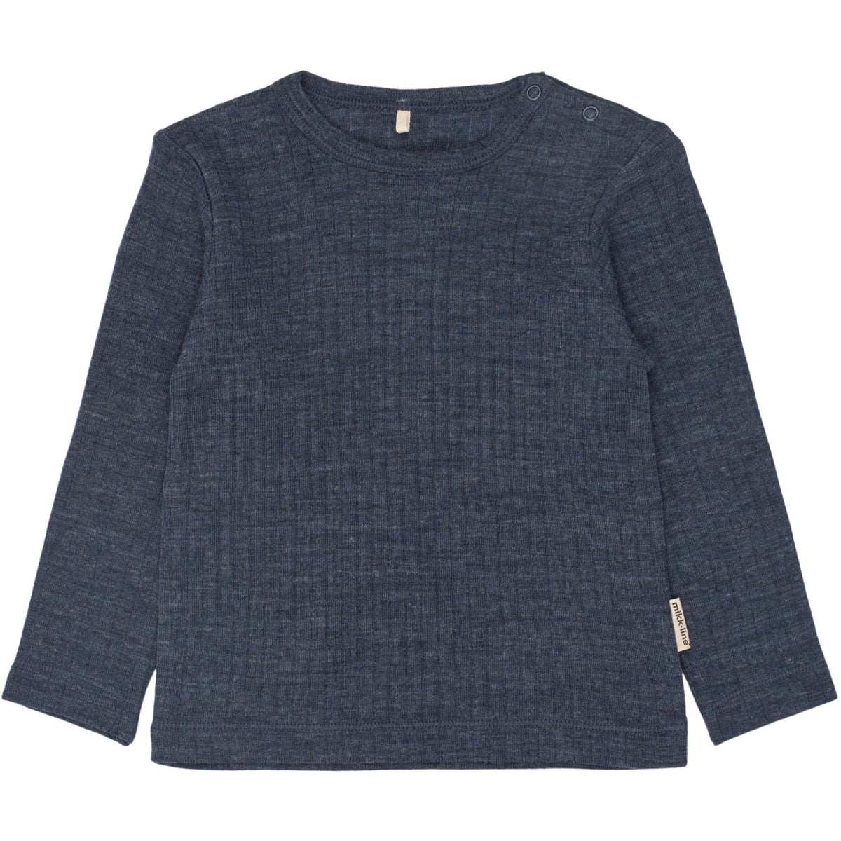 Mikk-Line Melange Blue Nights Merino Uld Ls Top