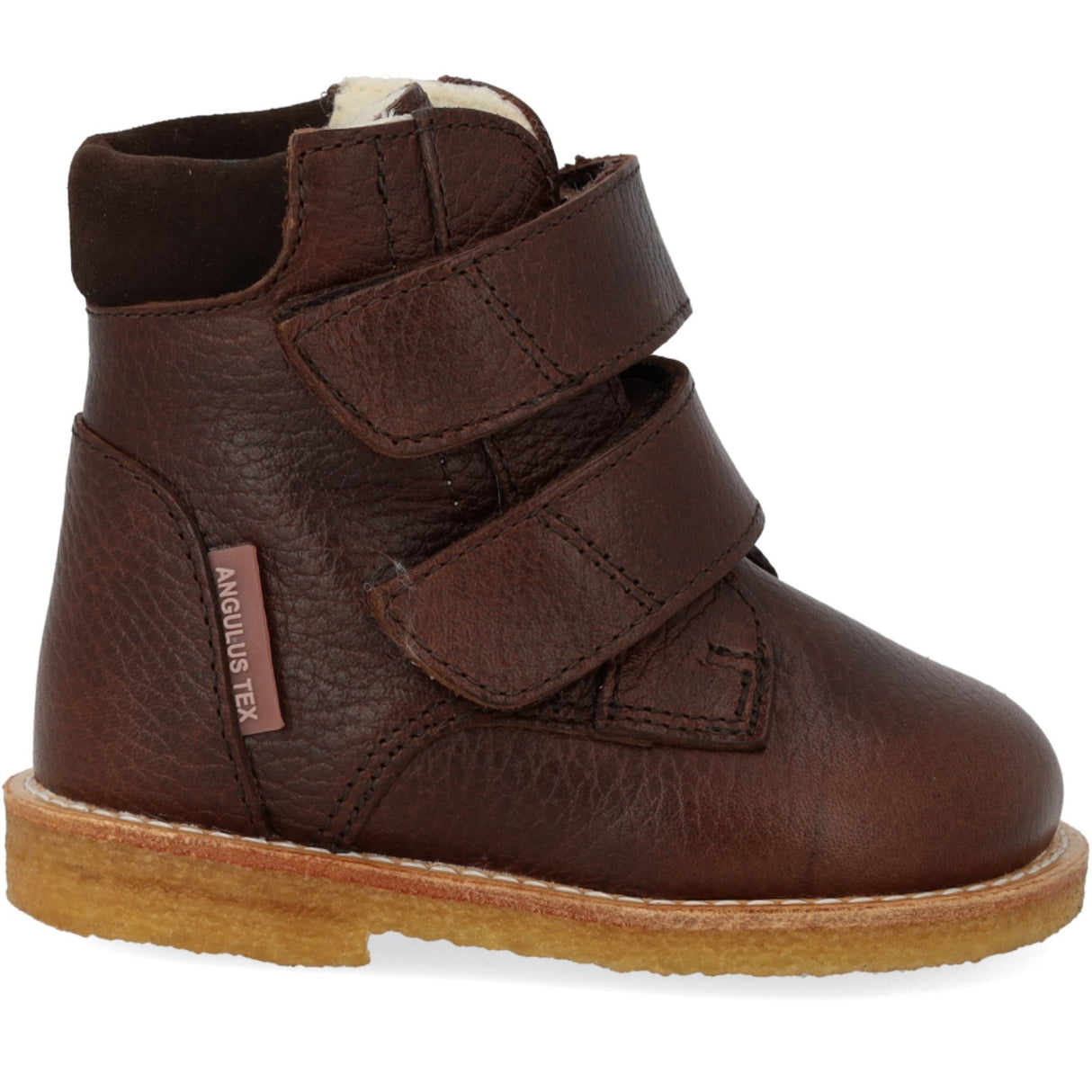 Angulus Dark Brown/Dark Brown Begynder Tex-Støvle Med Velcrolukning