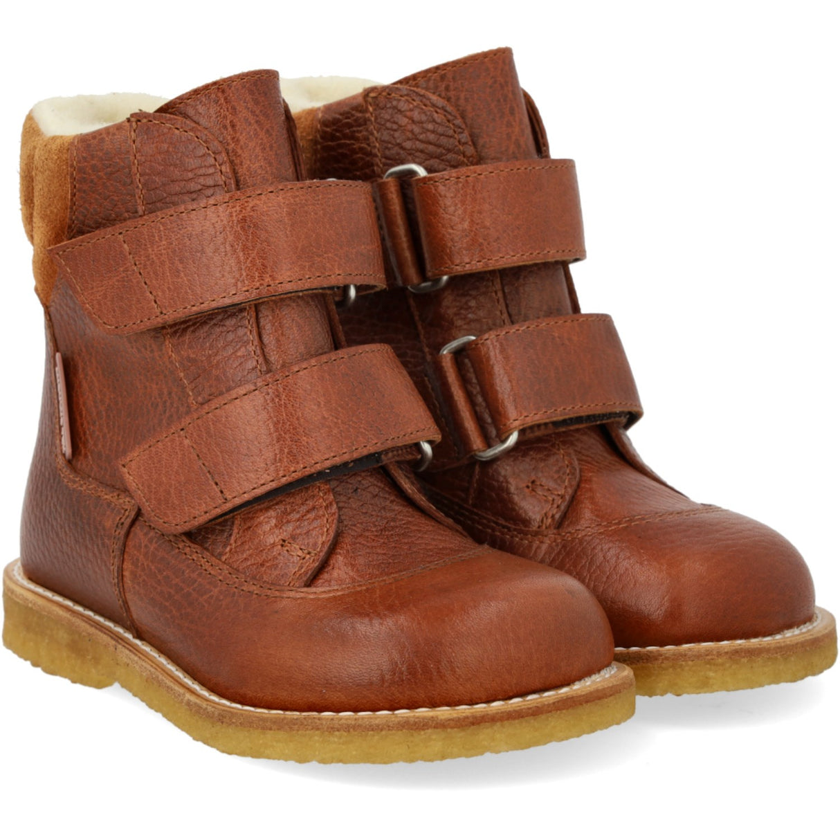 Angulus Cognac/Cognac TEX-støvle Med Velcrolukning