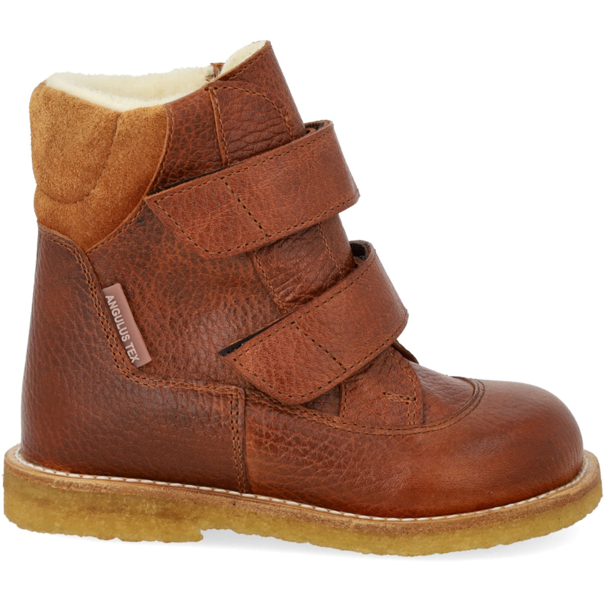 Angulus Cognac/Cognac TEX-støvle Med Velcrolukning