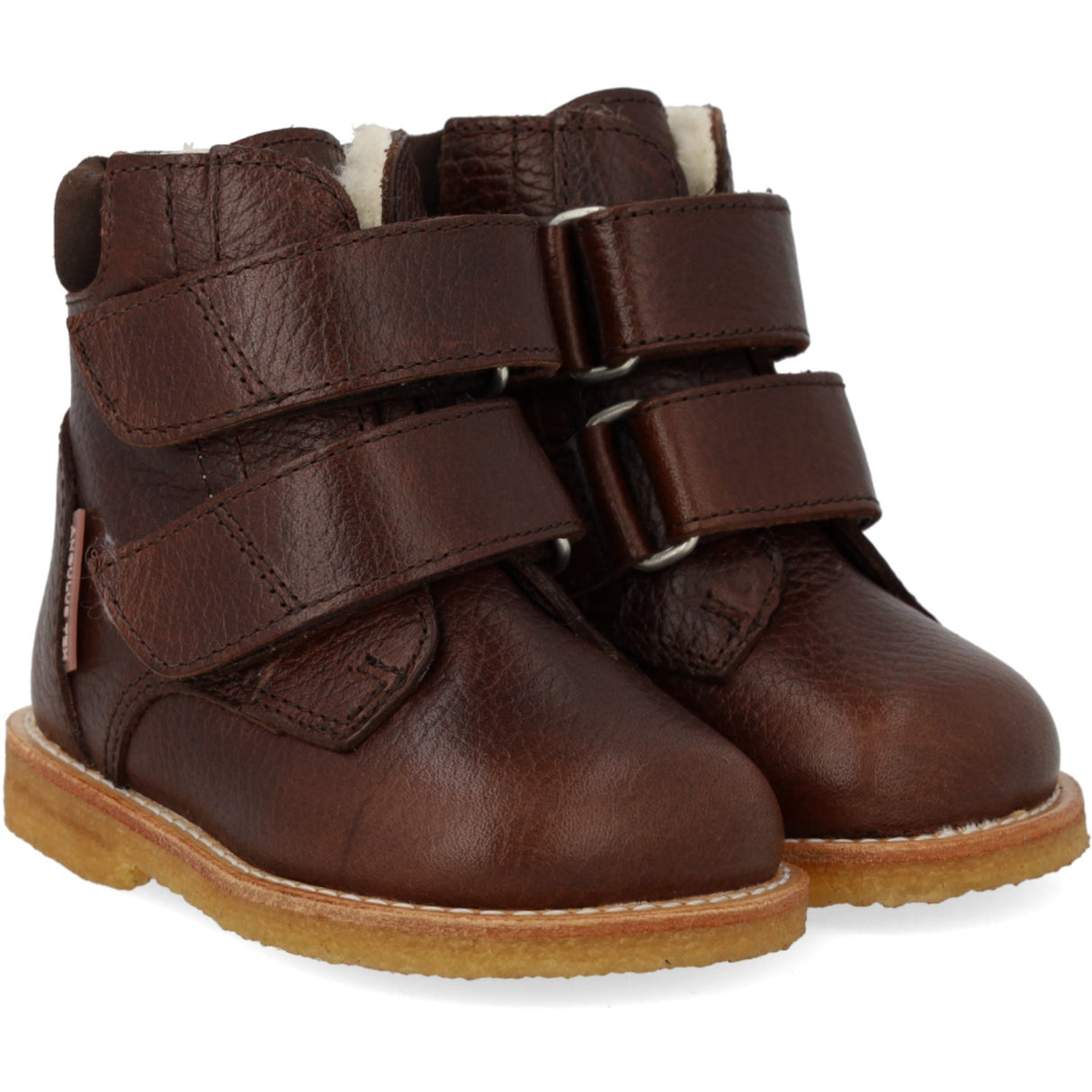 Angulus Dark Brown/Dark Brown Begynder Tex-Støvle Med Velcrolukning