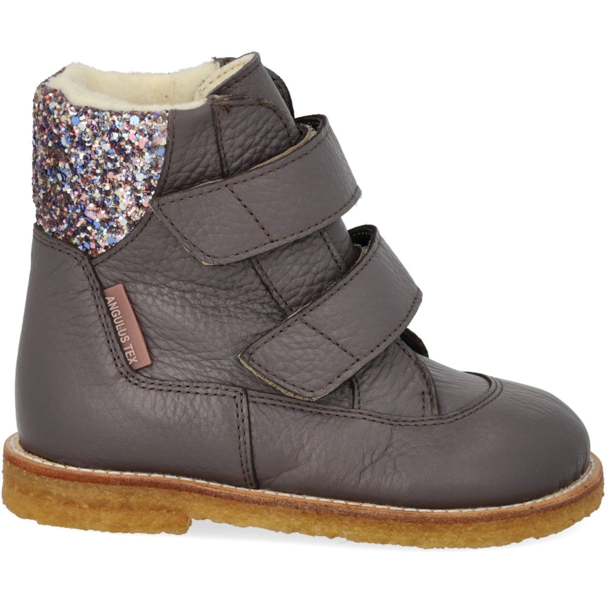 Angulus Lavender/Pastel Multi Glitter TEX Støvle Med Glitter Og Velcro