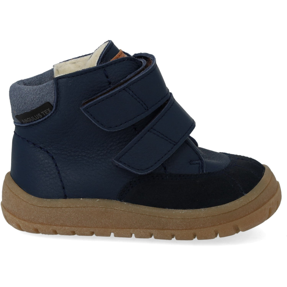 Angulus Navy/Tan/Blue Fog Begynder Tex-Støvle Med Kontraststikninger