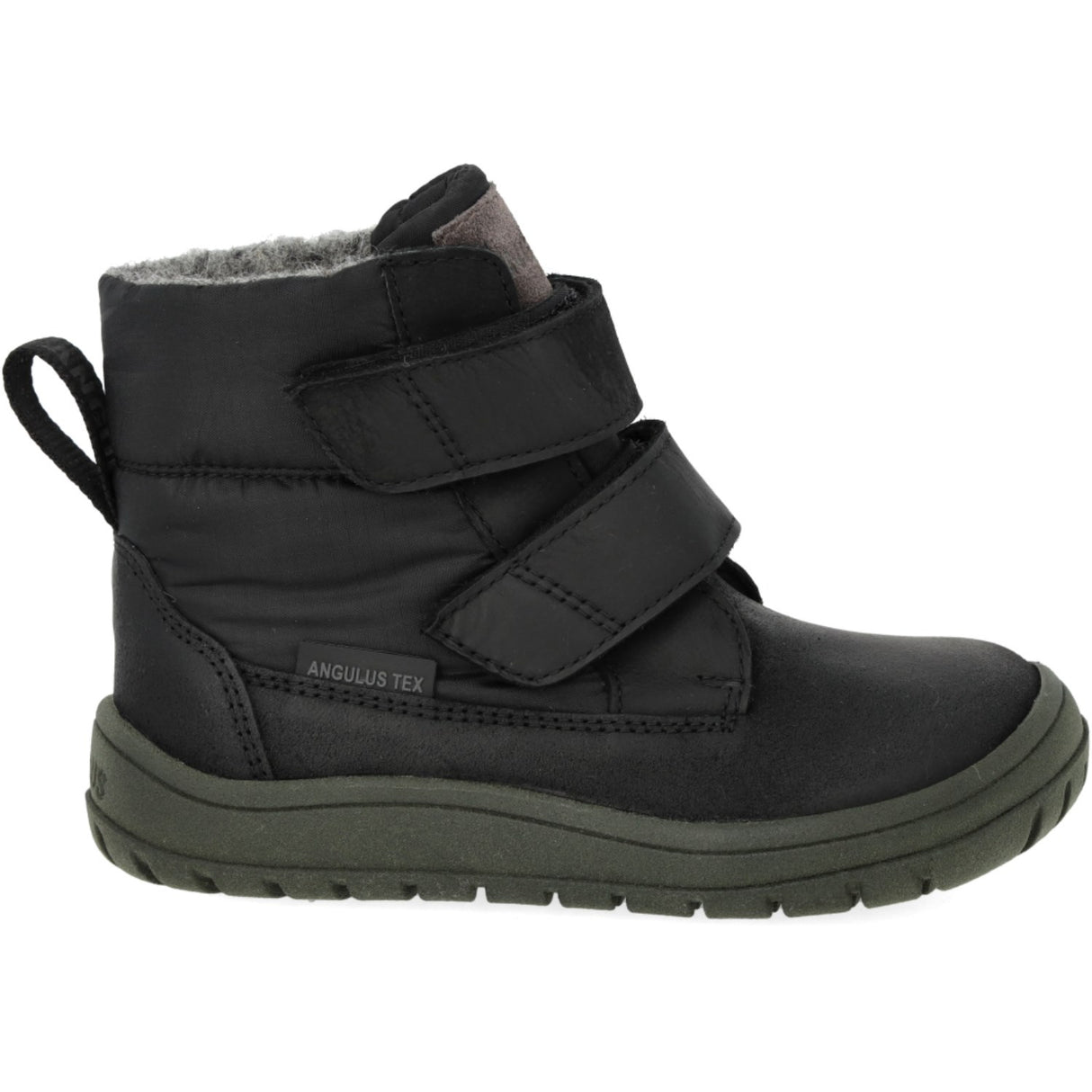 Angulus Black/Dark Grey TEX-støvle I Nylon Med Slidstærke Læderdetaljer