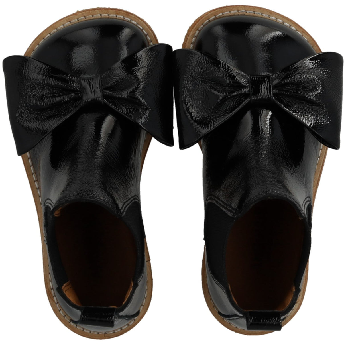 Angulus Black/Black Chelsea Støvle Med Sløjfe