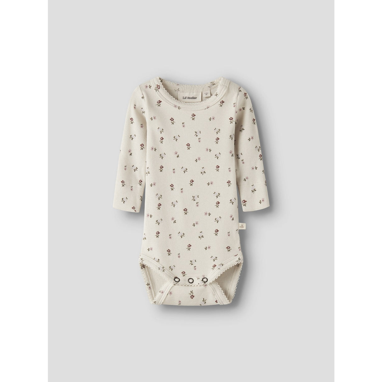 Lil'Atelier Turtledove Floral -Nbfgago Ls Slim Body Lil Noos