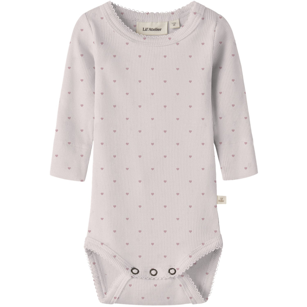 Lil'Atelier Hushed Violet Heart Nbfgago Ls Slim Body Lil Noos