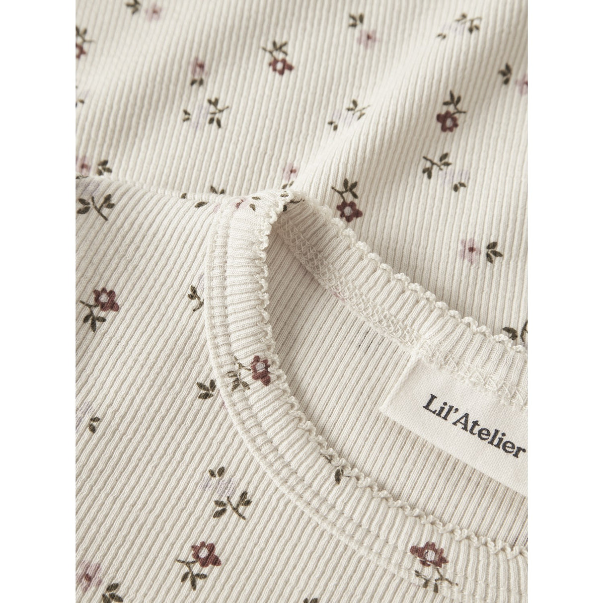 Lil'Atelier Turtledove Floral Nmfgago Ls Slim Top Lil Noos