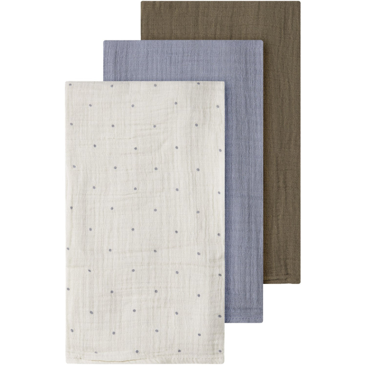 Lil'Atelier Turtledove Sepia Tint/Sleet Nbnisleys 3-Pak Nappies Lil Noos