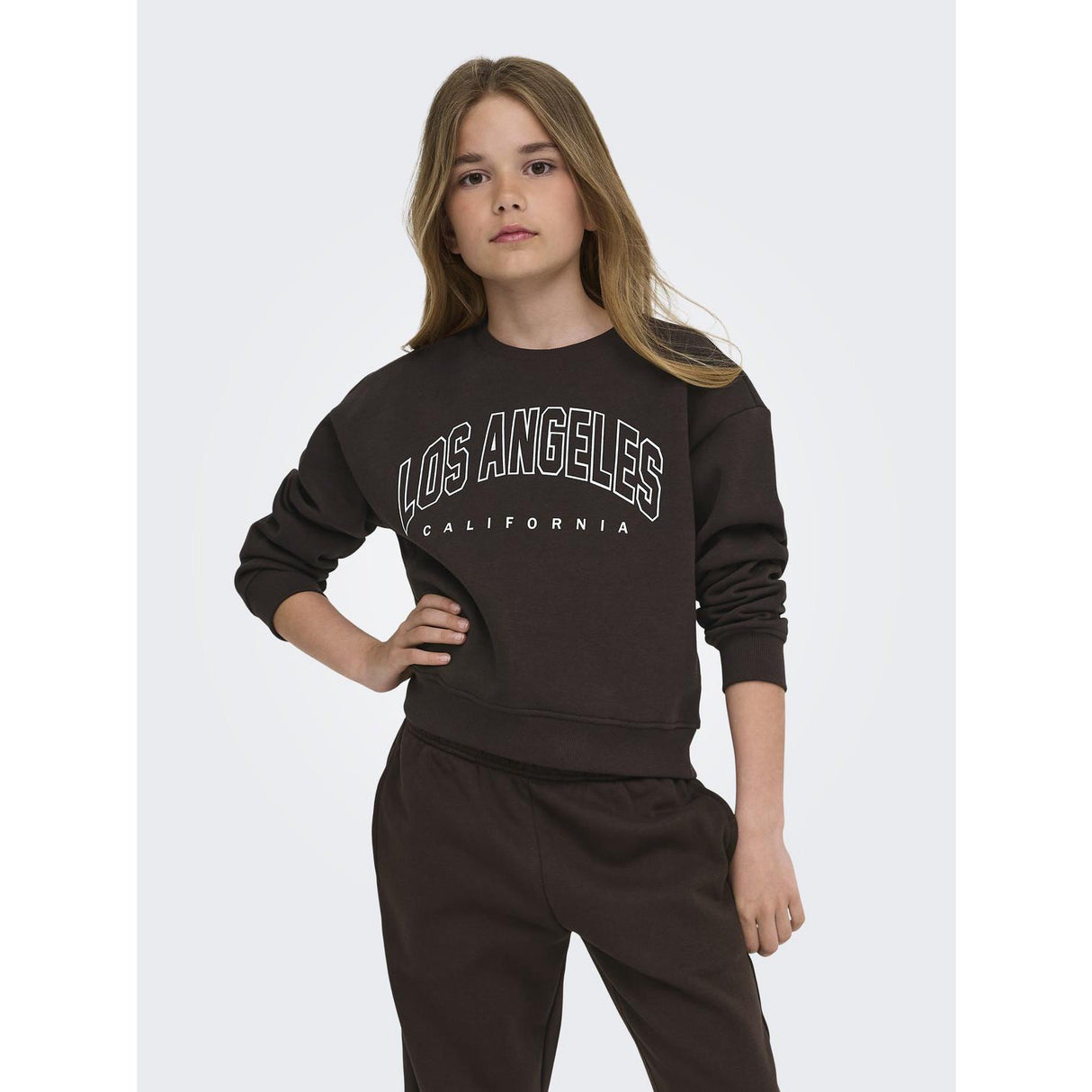 kids ONLY Coffee Bean Los Angeles - California Kogsweat Ls Crew Ovz Stat Swt Noos