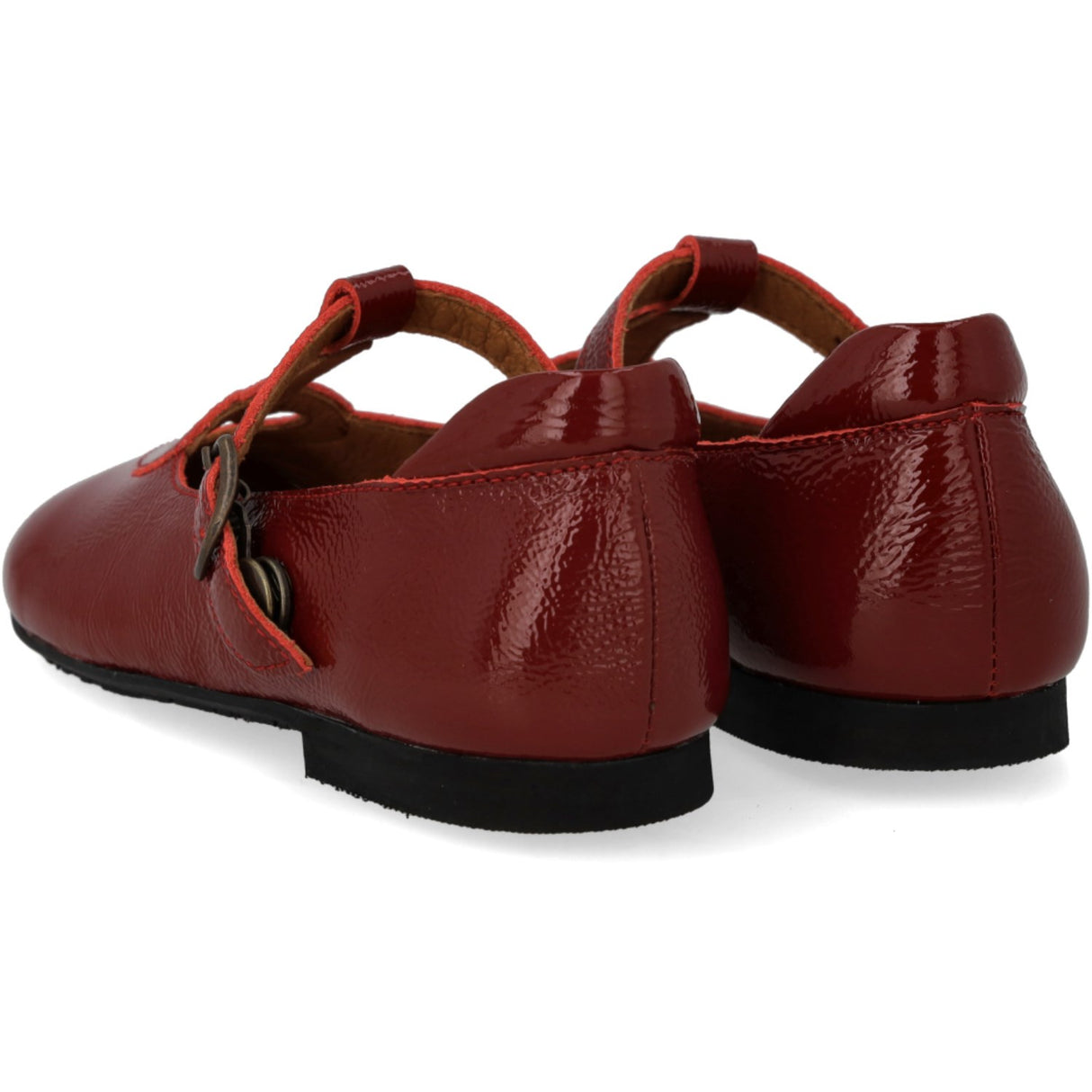 Angulus Cranberry T-Bar Ballerina Med Cut-Out Hjerte