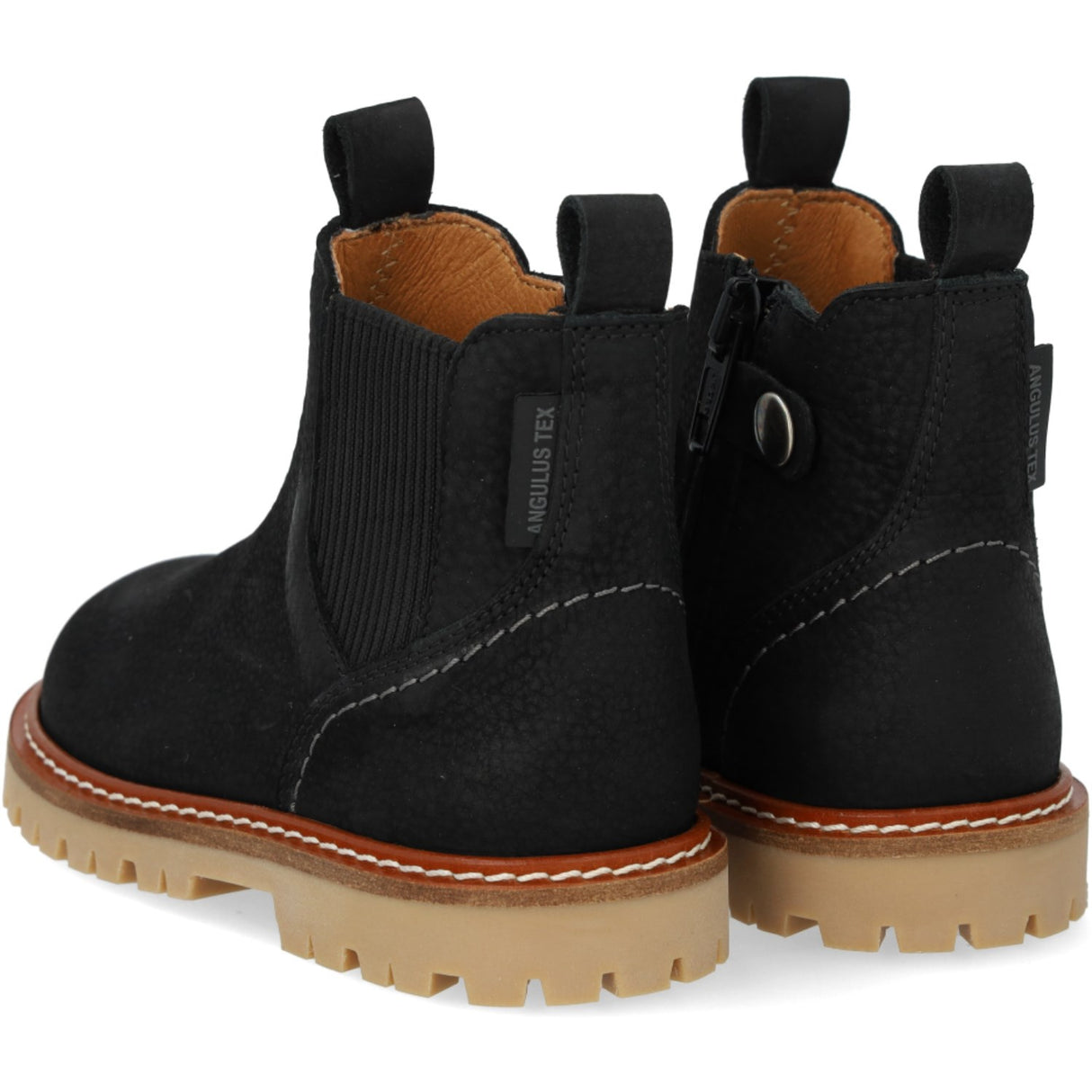 Angulus Black/Black Chunky Chelsea Støvle