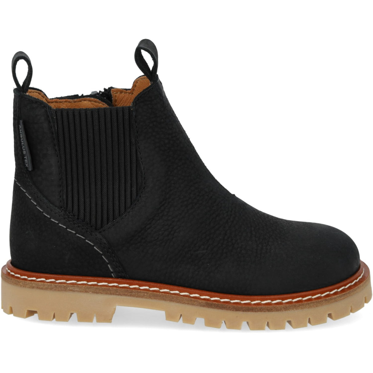 Angulus Black/Black Chunky Chelsea Støvle