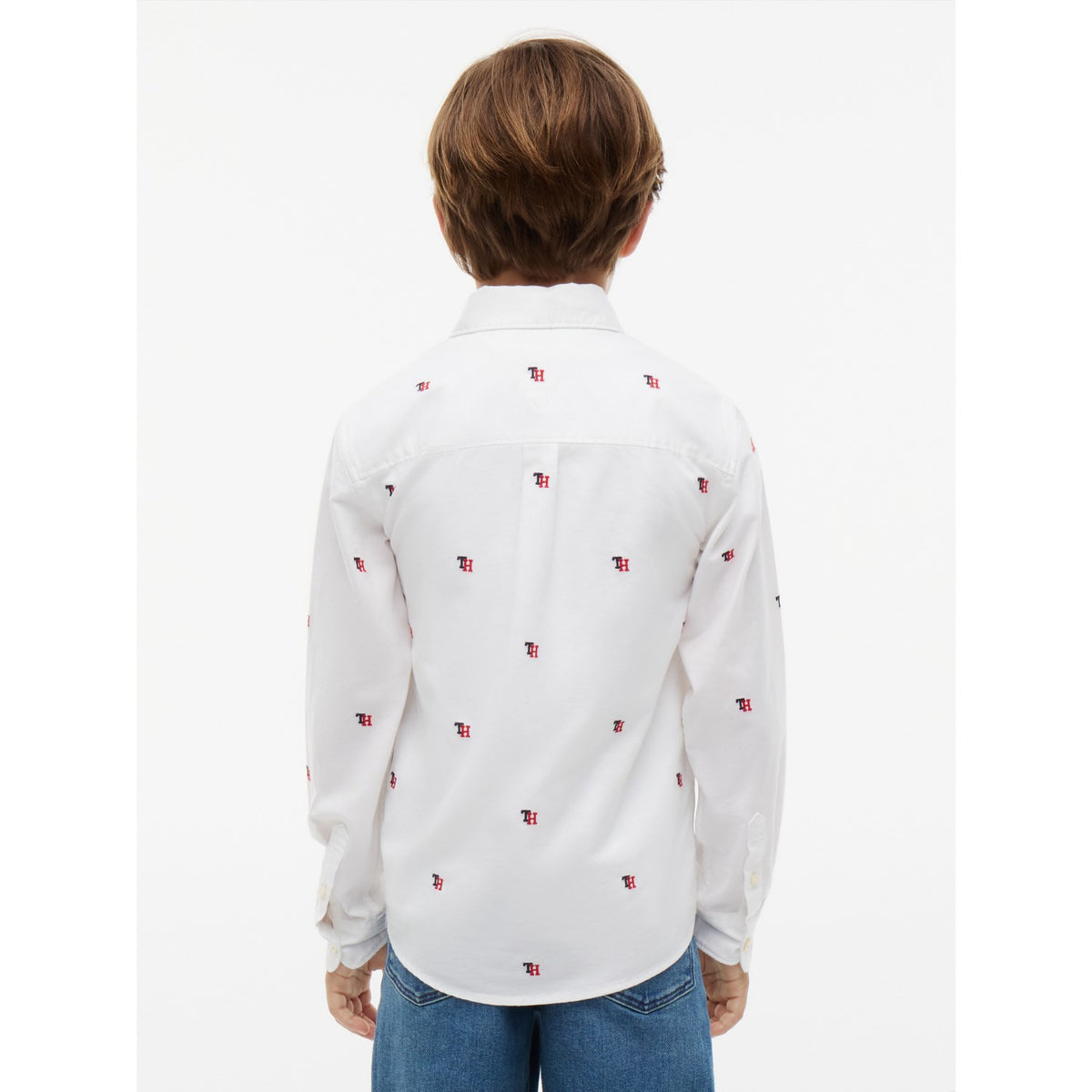 Tommy Hilfiger White-White Oxford Graphic Skjorte