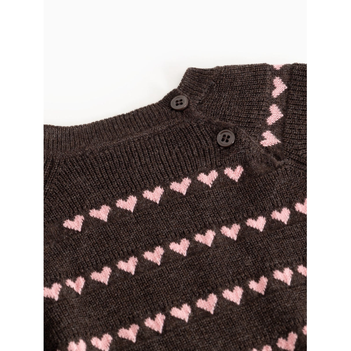 MarMar Light Cotton Wool Pattern Rose Frosting Hearts Torin B Strikket Bluse