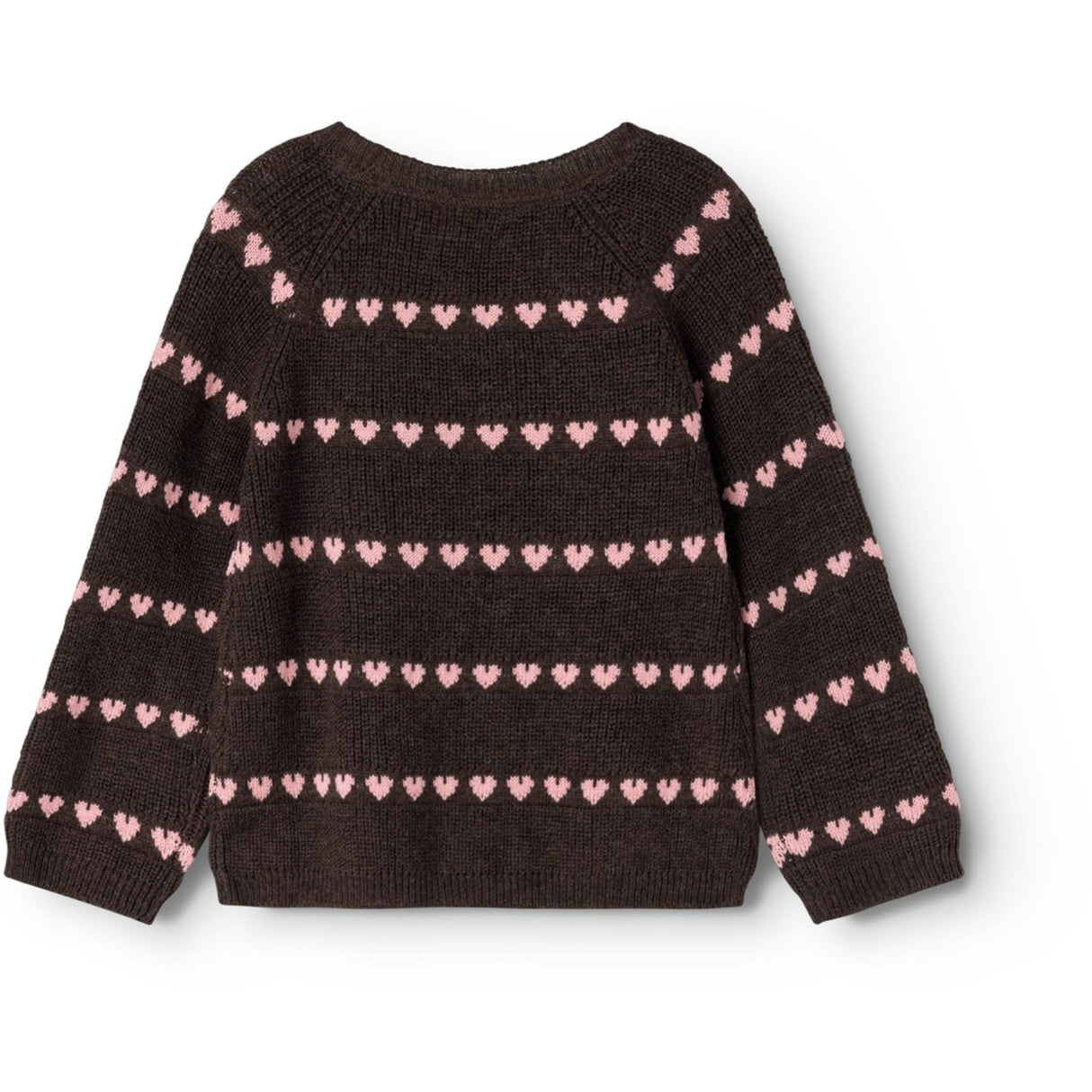 MarMar Light Cotton Wool Pattern Rose Frosting Hearts Torin Strikket Bluse