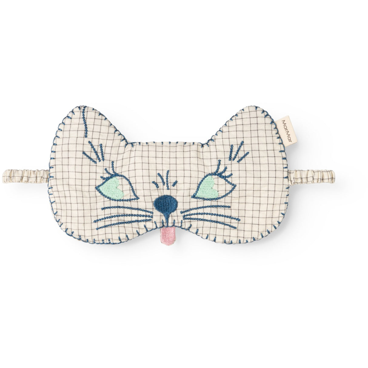 MarMar Seersucker Home Deep Lake Check Sleepmask