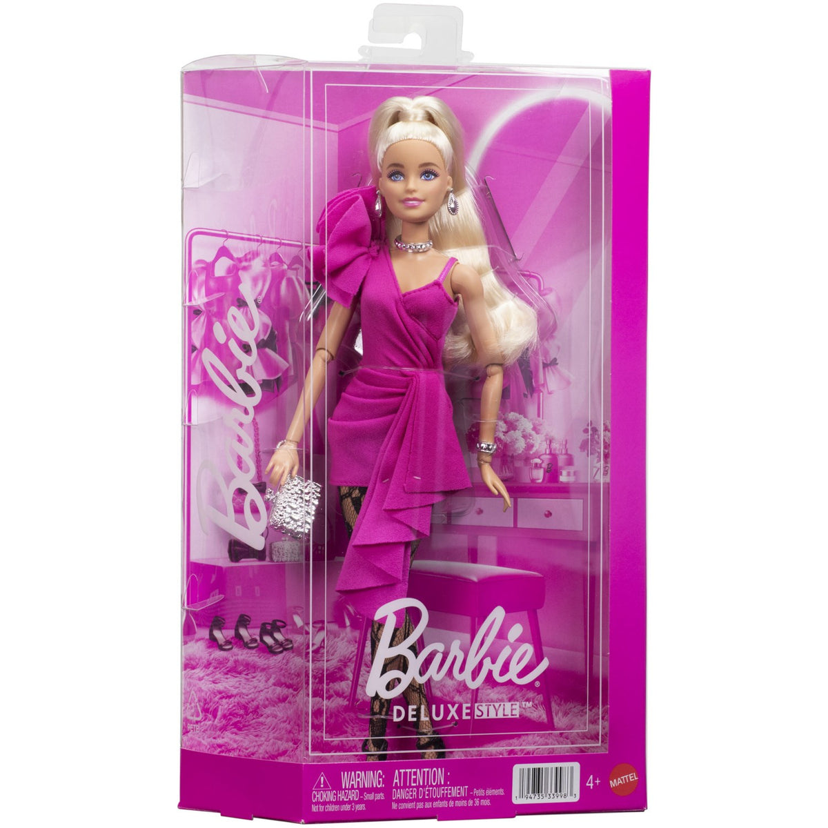 Barbie® Deluxe Style Pink & Black Tights