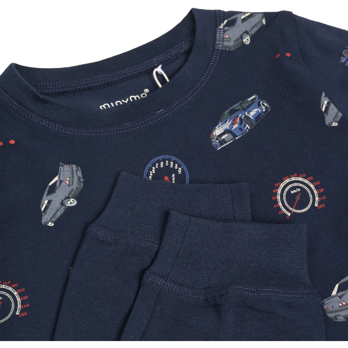 Minymo Dark Sapphire Pyjamas Ls Sæt Aop