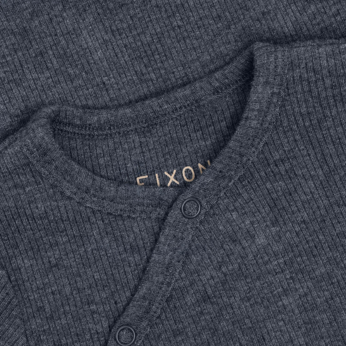 FIXONI Vintage Indigo Melange Slå-om Body Ls Melange Rib