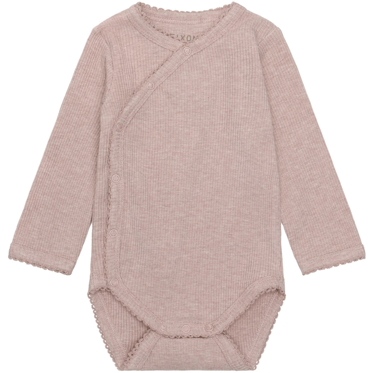 FIXONI Pale Mauve Melange Slå-om Body Ls Melange Rib