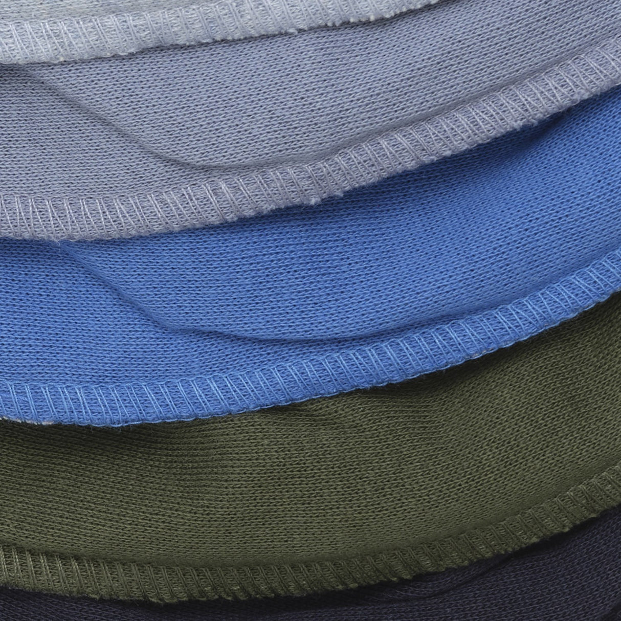 Pippi Blue Bandana Hagesmæk - Solid (5-Pack)