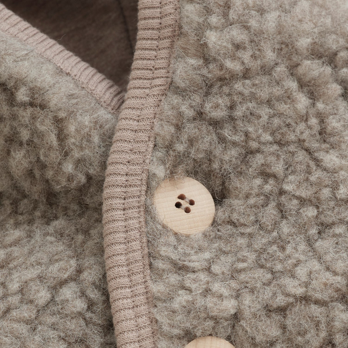 Huttelihut Camel Melange Jakke Pixie Uld Bamse M/ Lin