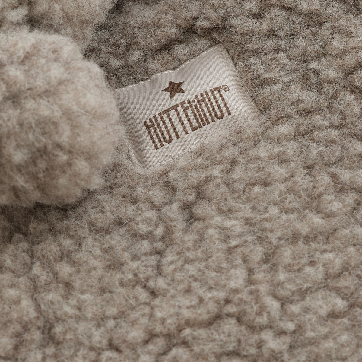 Huttelihut Camel Melange Jakke Pixie Uld Bamse M/ Lin