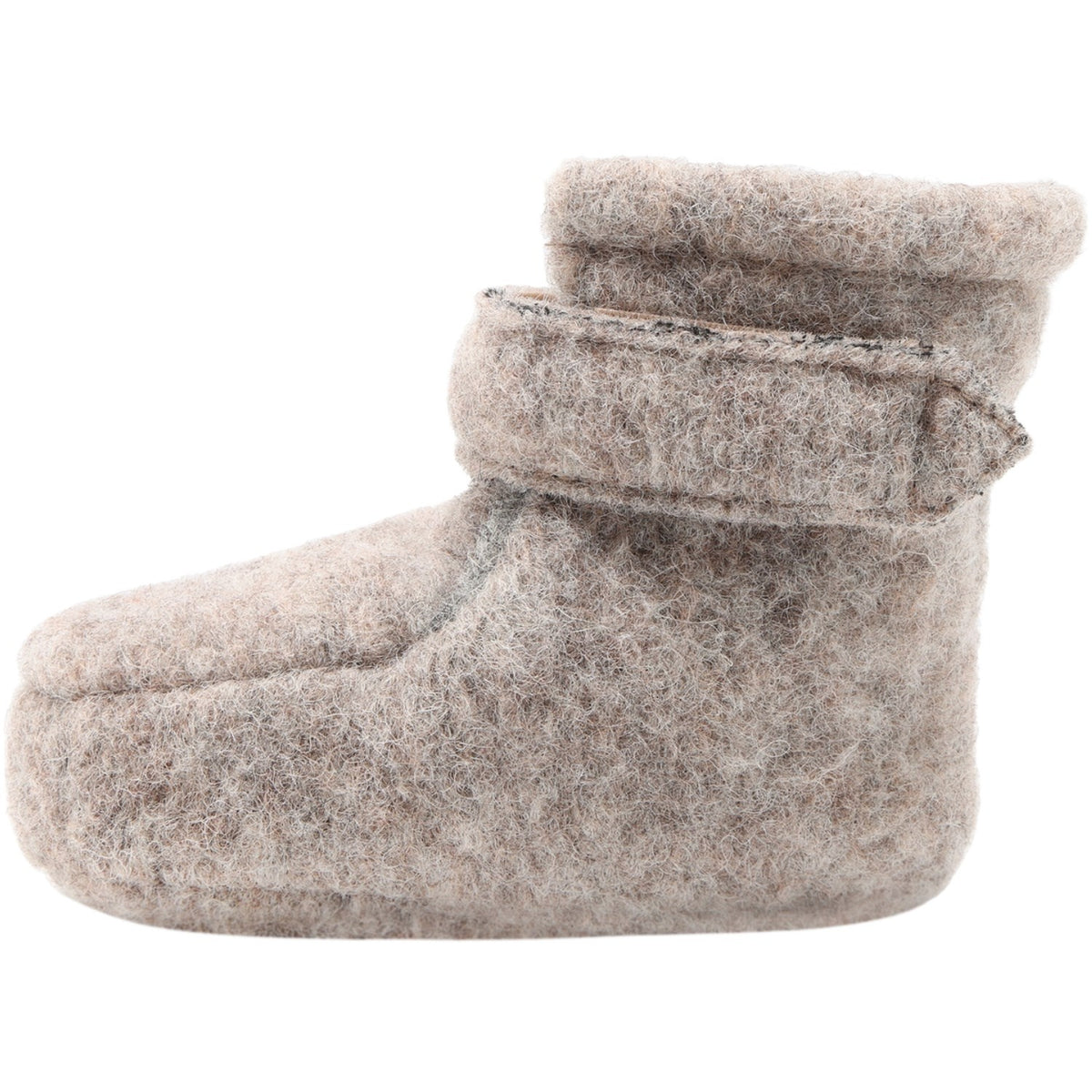 Huttelihut Camel Melange Støvler Uld M/ Velcro