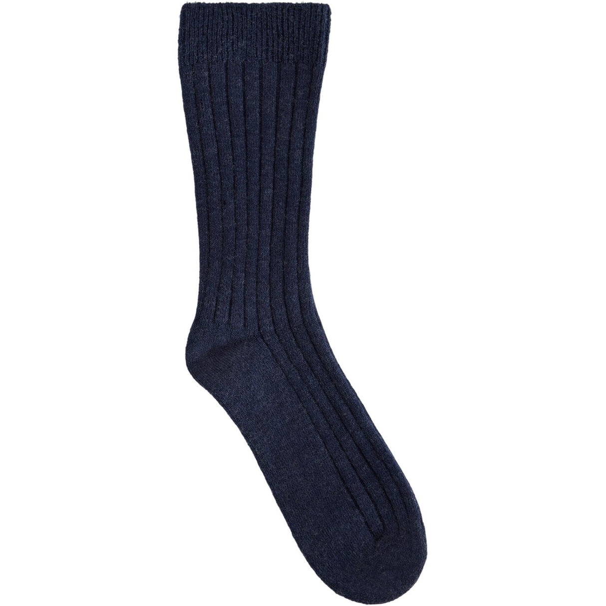 Huttelihut Dark Navy Uld Rib Strømper 2-Pak