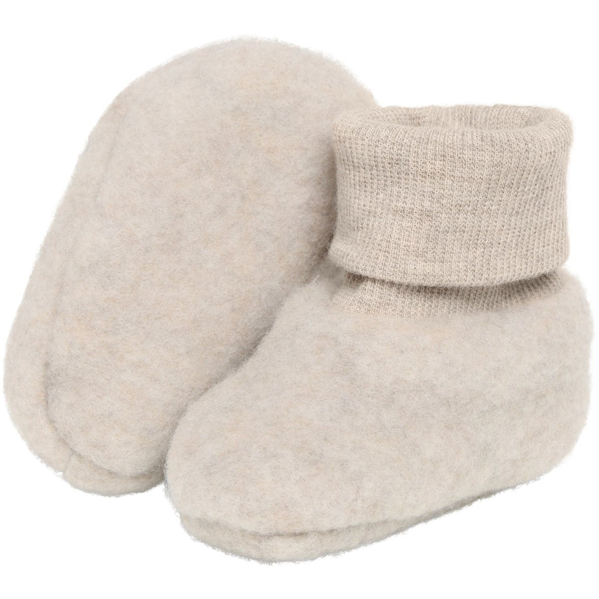 Huttelihut Camel Melange Footies Uld Fleece