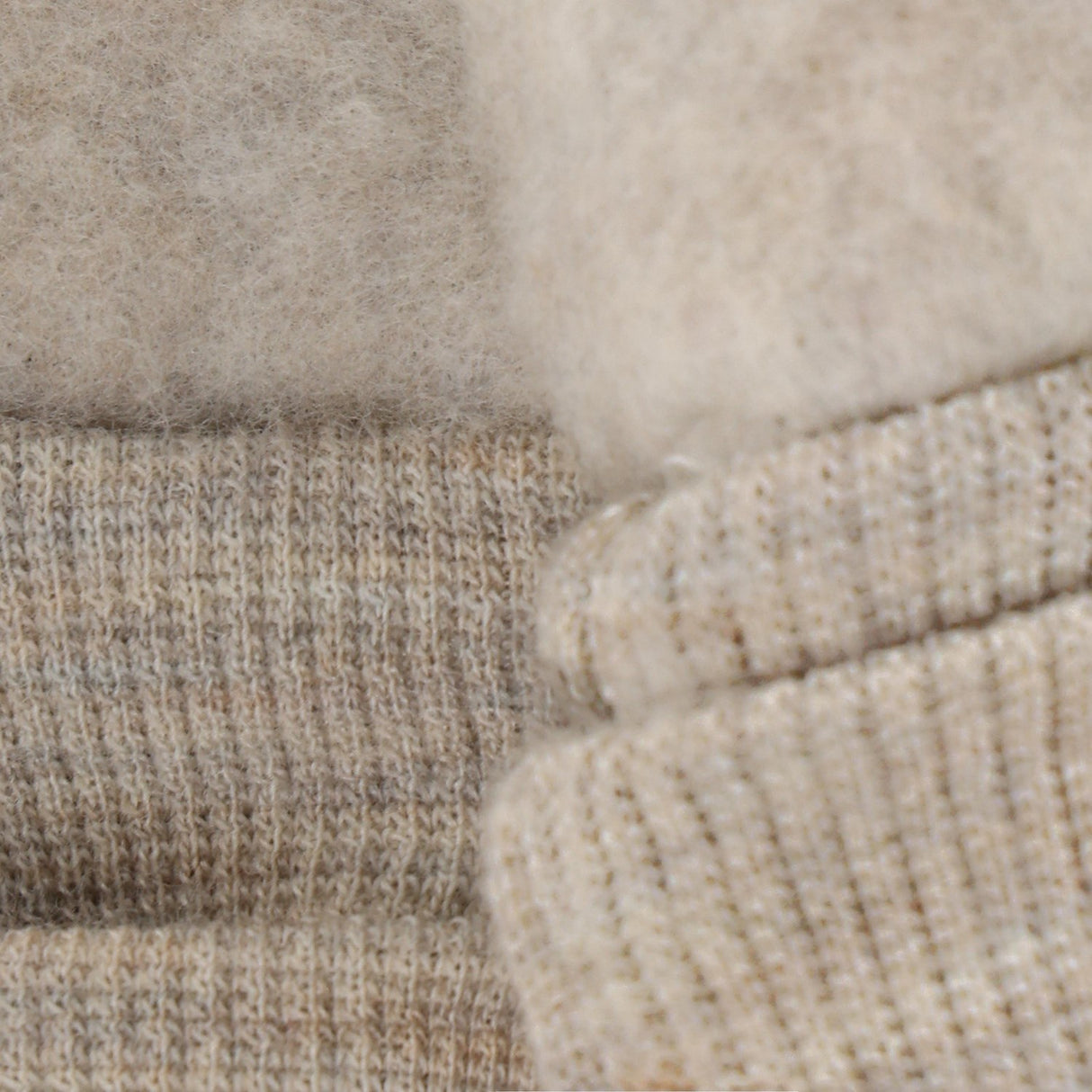 Huttelihut Camel Melange Vanter Uld Fleece