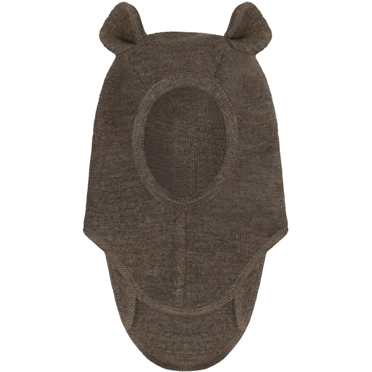Huttelihut Brown Melange Elefanthue Ears Uld Rib