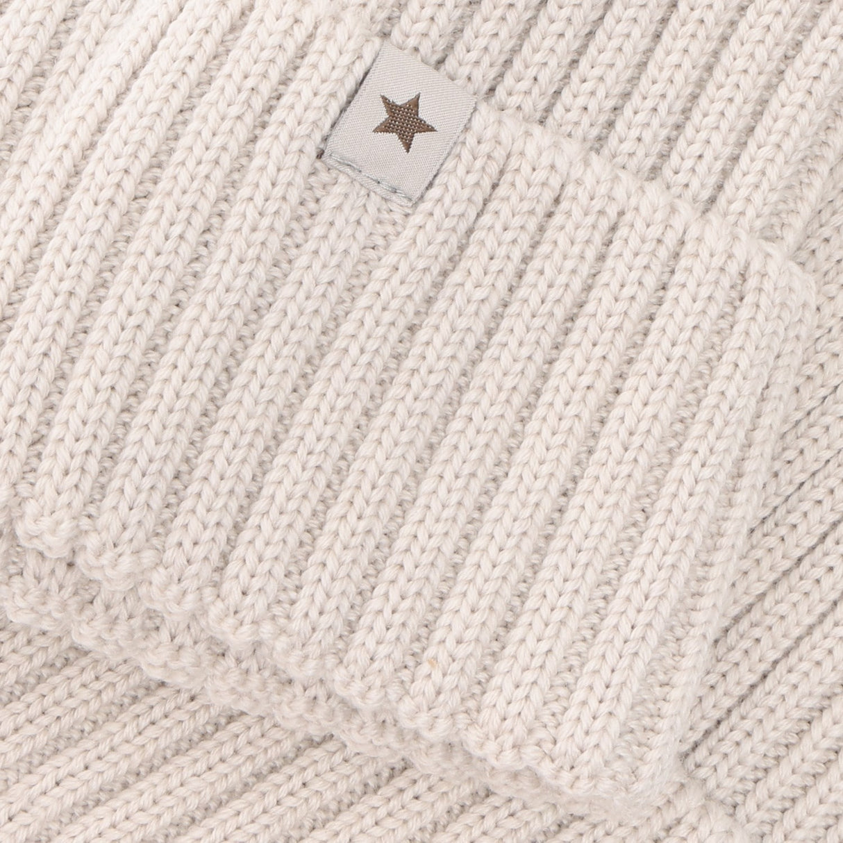 Huttelihut Sand Melange Beanie Uld Strik
