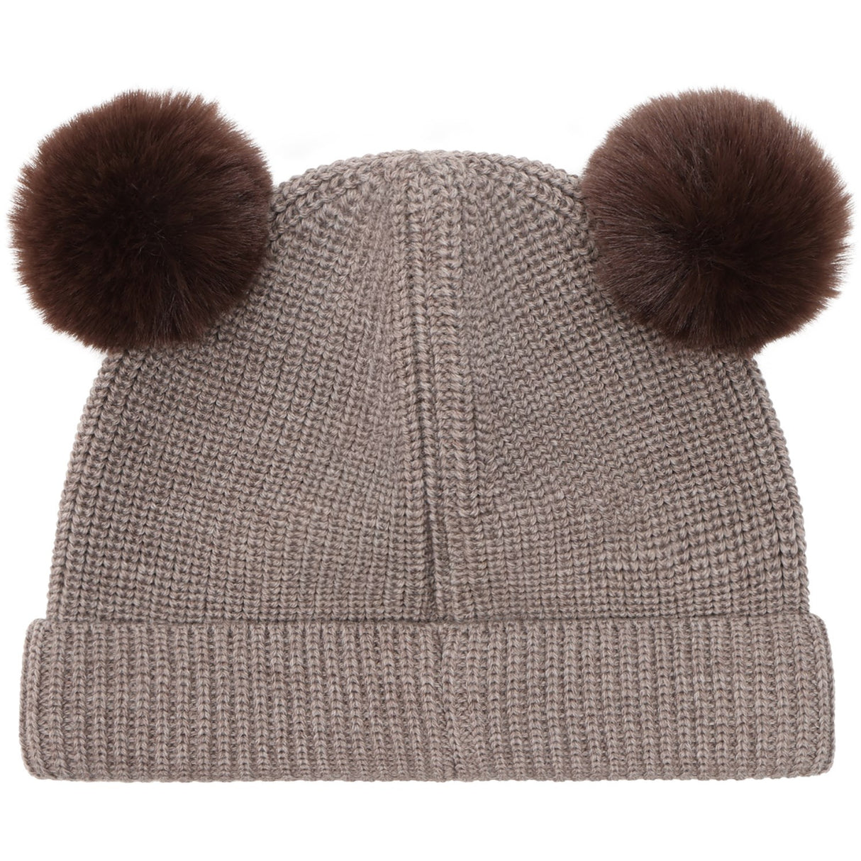 Huttelihut Cinder Melange Beanie Uld Strik Pompoms