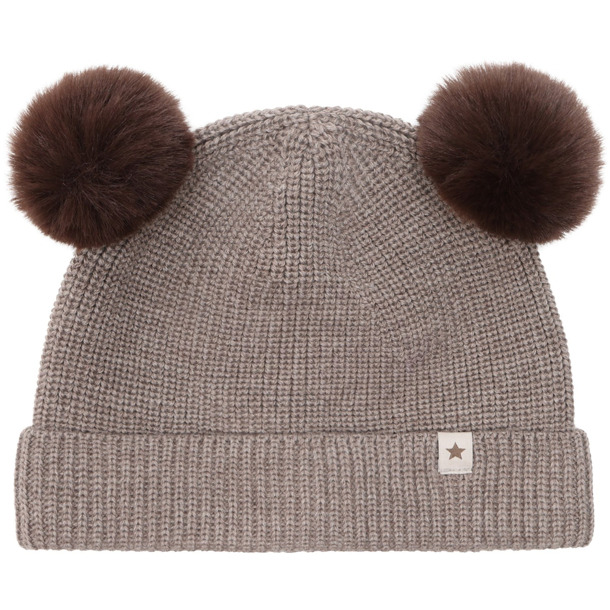 Huttelihut Cinder Melange Beanie Uld Strik Pompoms
