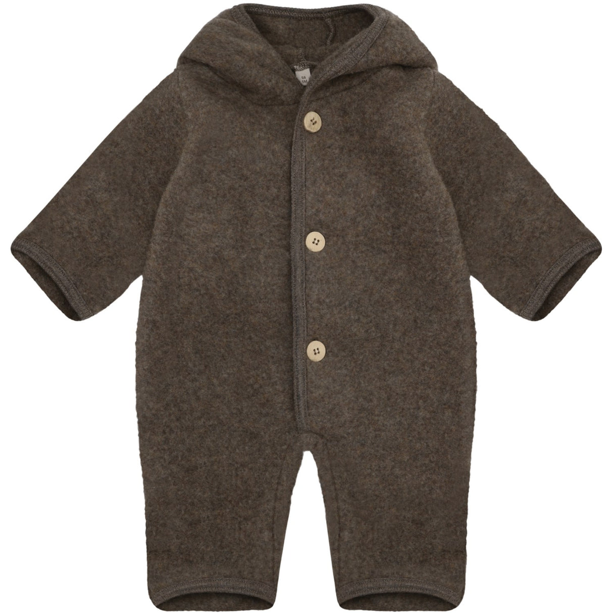 Huttelihut Brown Melange Klapvogn Dragt Pixie Uld Fleece