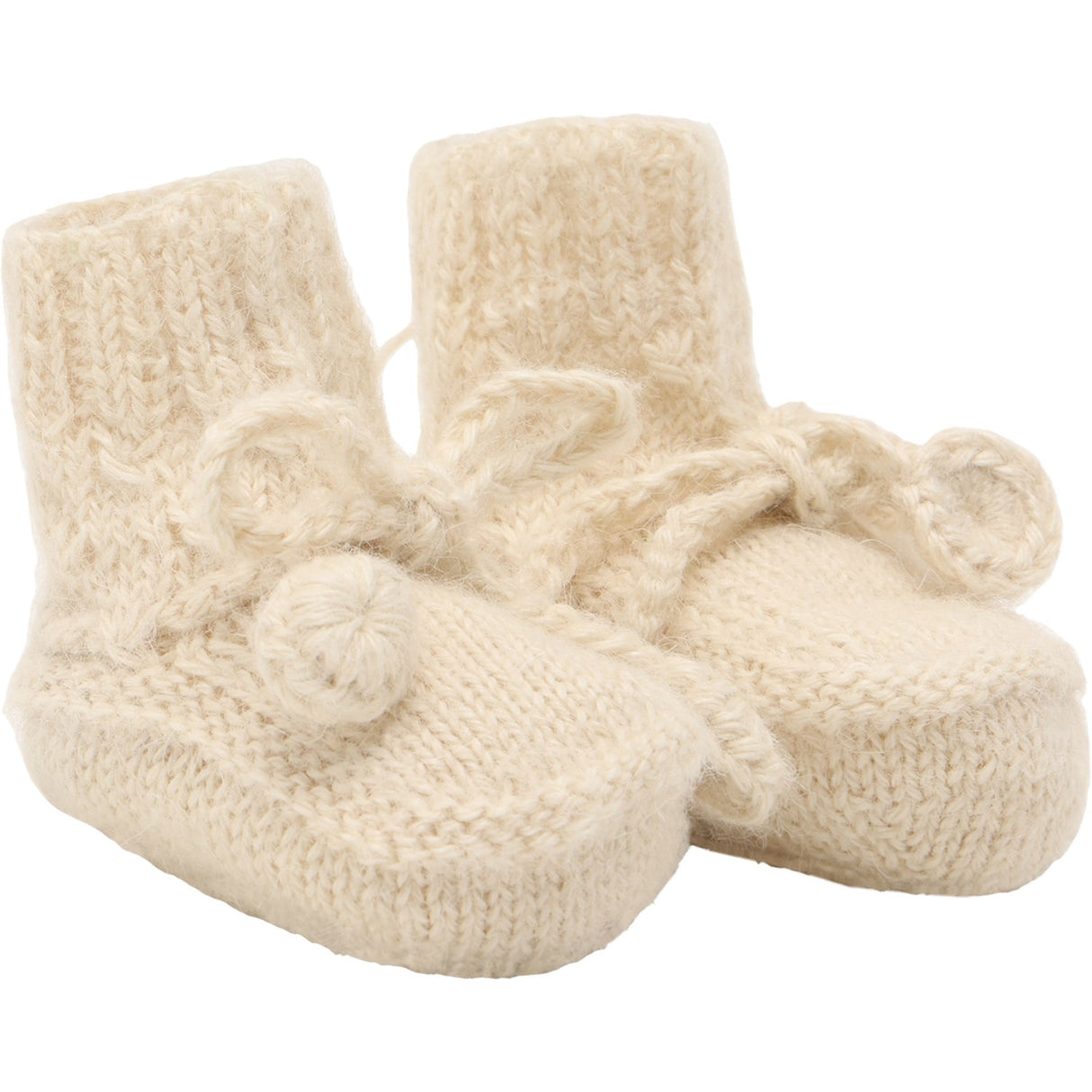 Huttelihut Off-White Footies Alpaca Uld Strik