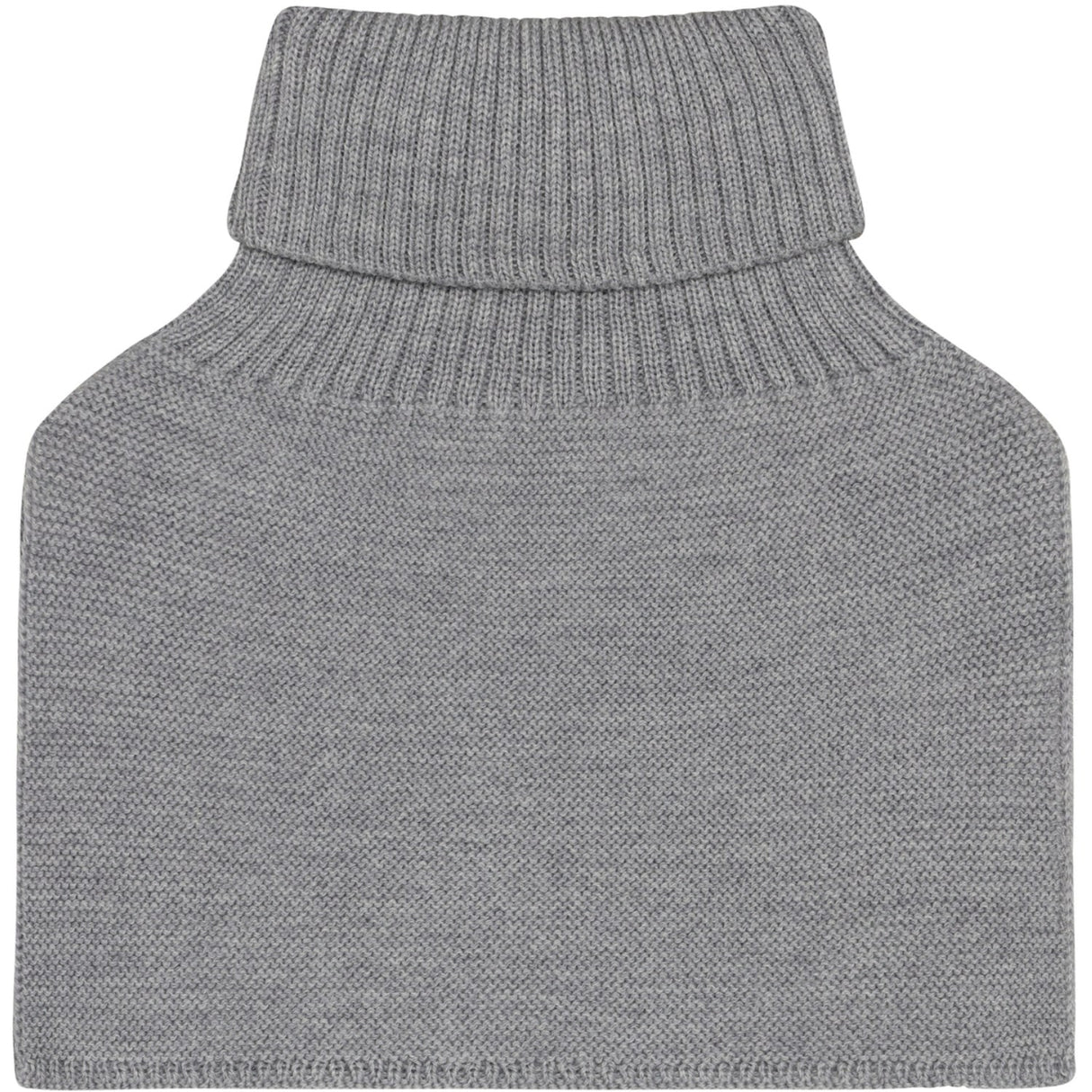 Huttelihut Medium Grey Melange Neck Warmer Uld Strik