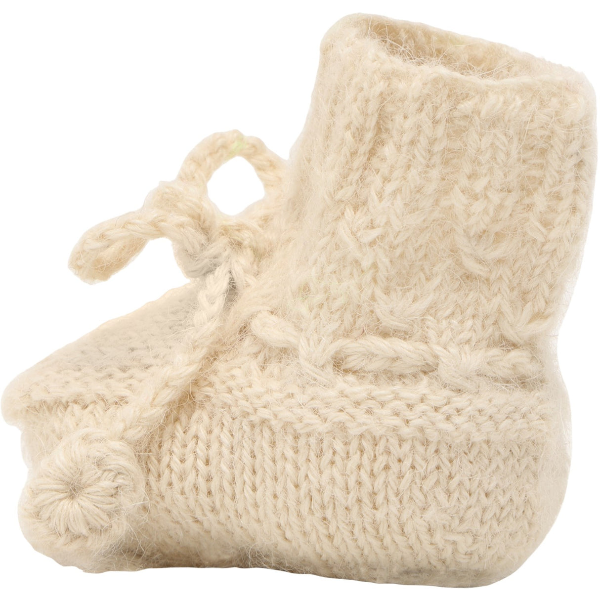 Huttelihut Off-White Footies Alpaca Uld Strik