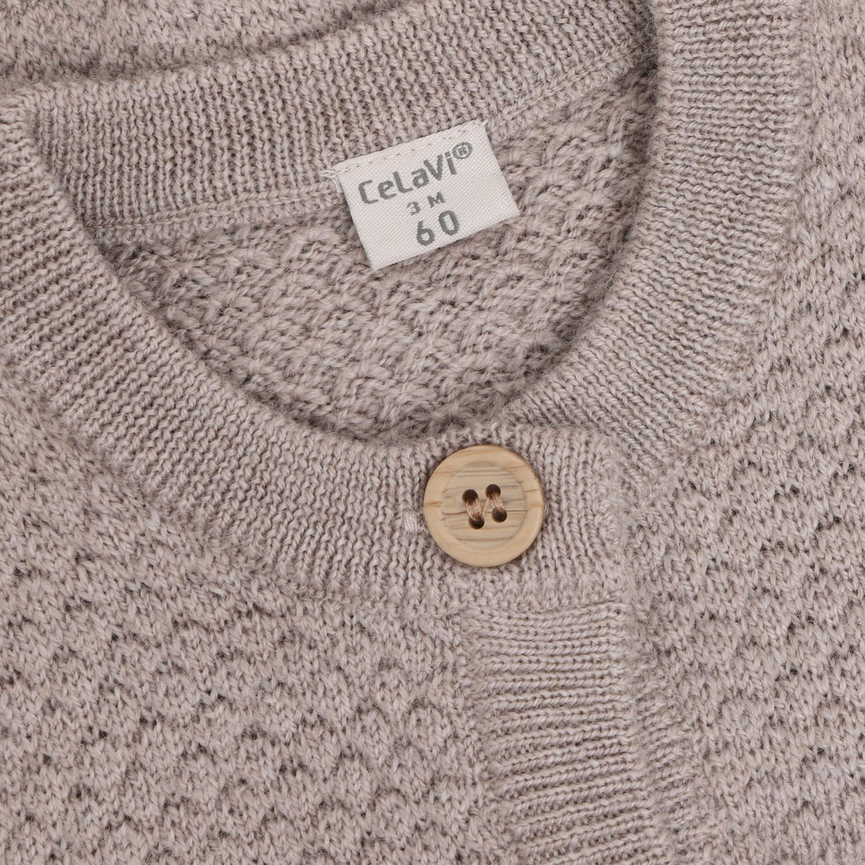 CeLaVi Mocha Meringue Melange Cardigan - Strikket