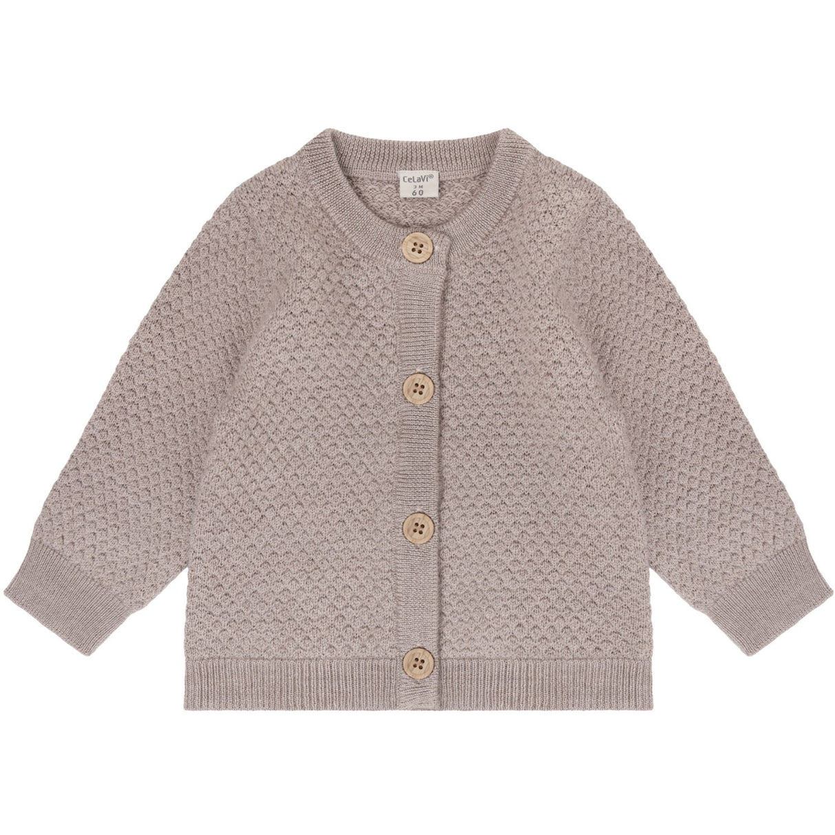 CeLaVi Mocha Meringue Melange Cardigan - Strikket