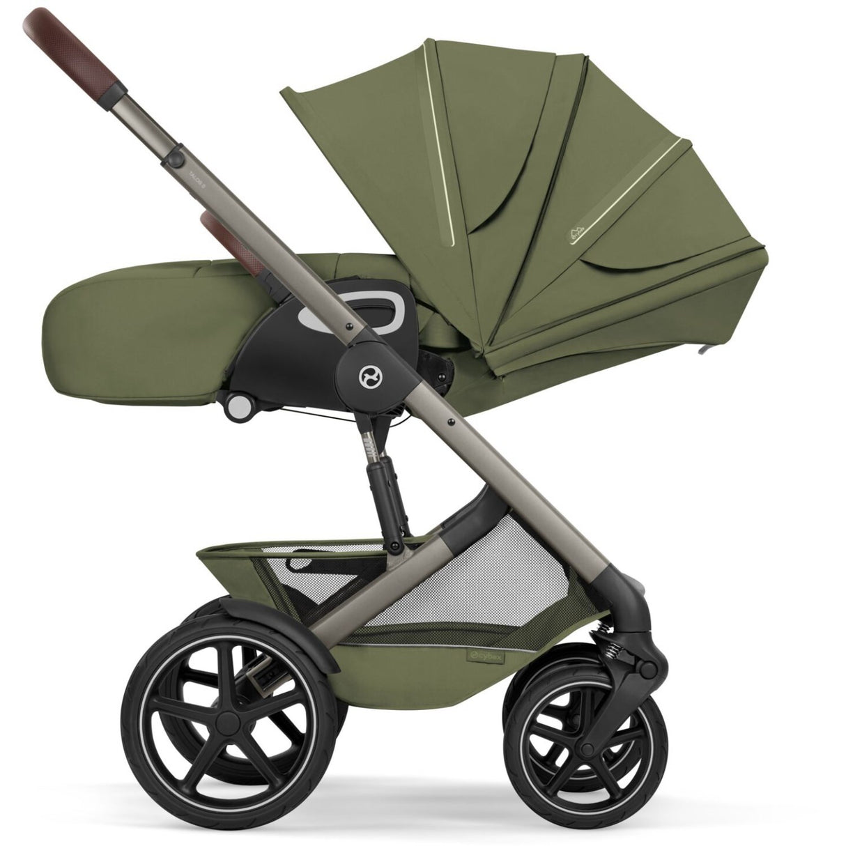 Cybex Moss Green Talos S Lux Tpe Inklusiv Foldbar Cot